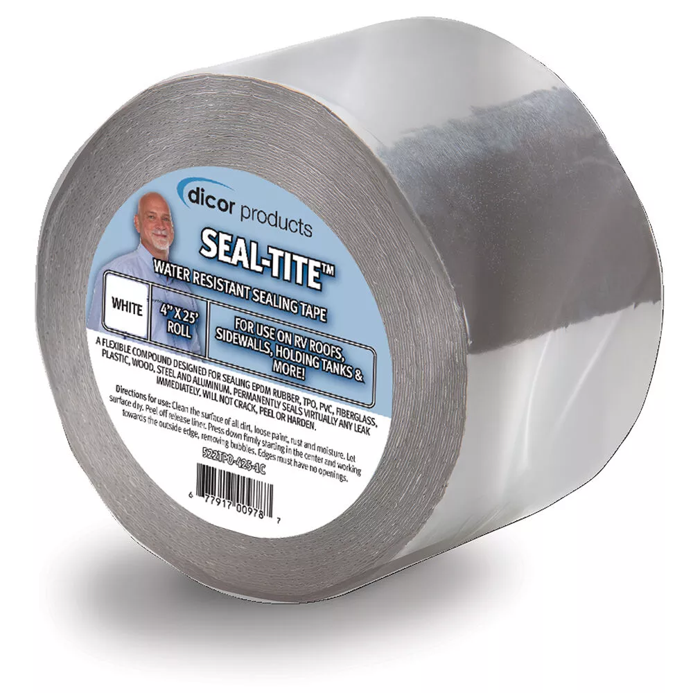Dicor Seal-Tite Patch Sealing Tape, 4″ x 25′ Roll, White