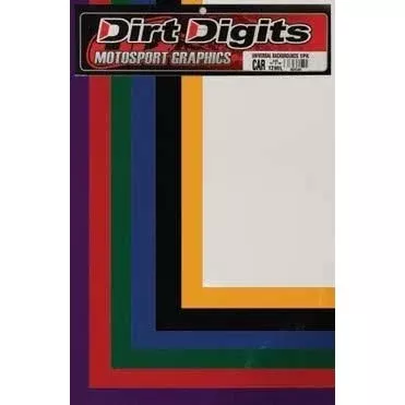 DIRT DIGITS NUMBER PLATE BACKGROUNDS GREEN 3/PK - 09-5994