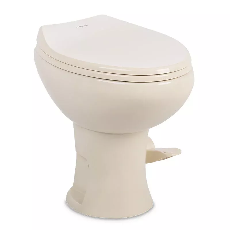 Dometic | 420 Platinum RV Toilet W/ Elongated Porcelain Bowl | 9610008282 | OEM 9610007965 | Standard Height | Bone