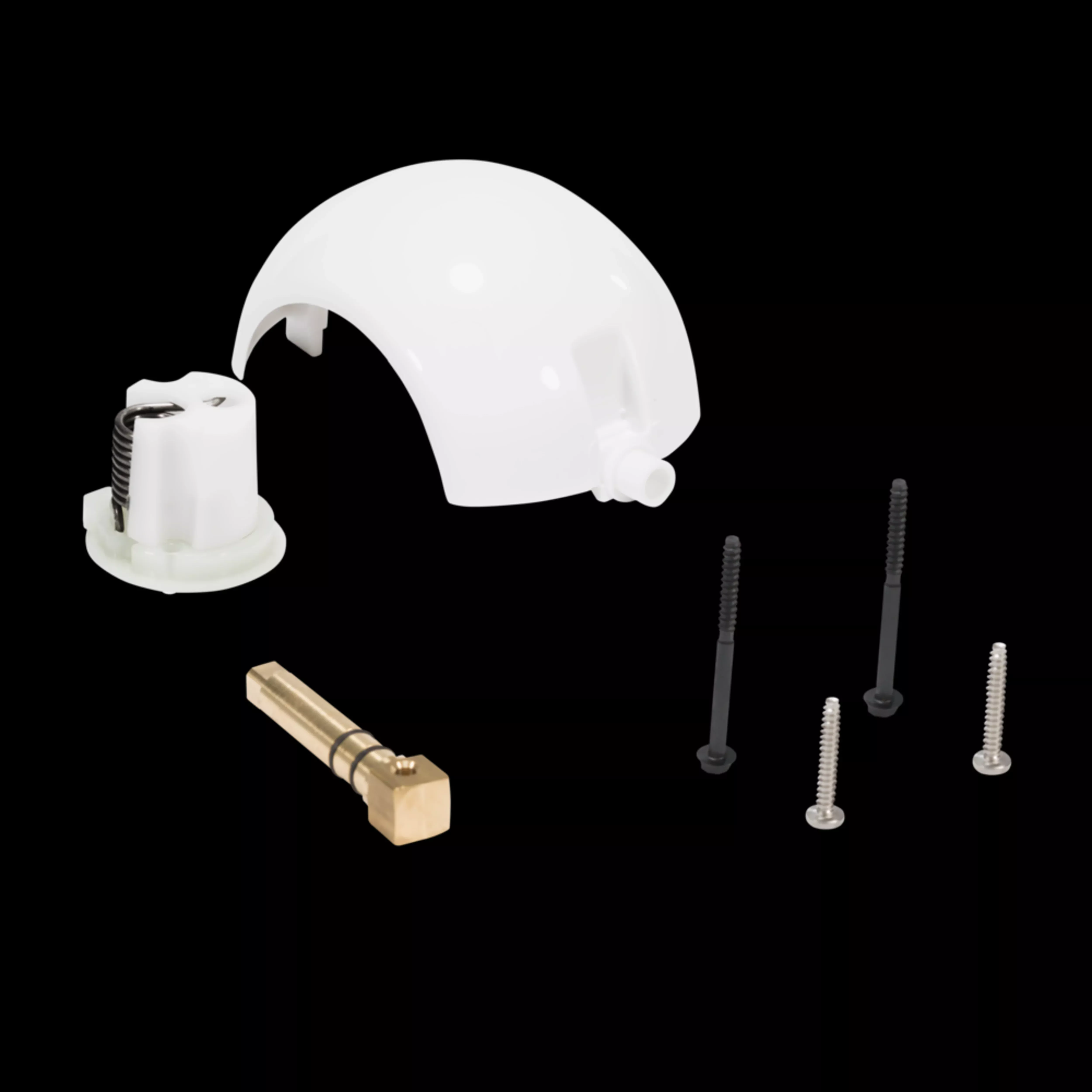 Dometic RV Toilet Flush Ball & Shaft Kit, Brass, White - 385318162