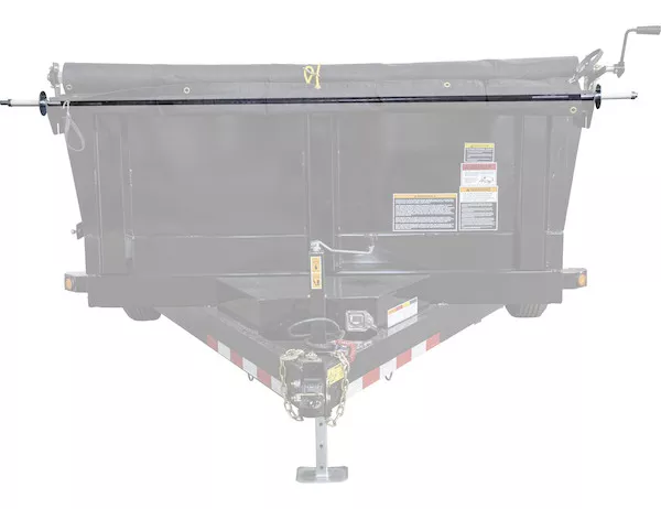 DTB91 - 91 Inch Black Powder Coated Rear Anti-Sail Tarp Retention Bow Kit