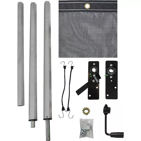 DTR5508 - Aluminum Tarp System With Mesh Tarp 5-1/3 x 9-1/2 Foot