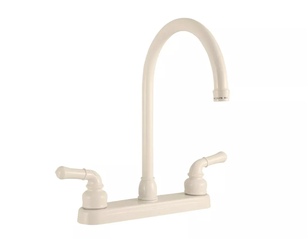 Dura Faucet DF-PK330HC-BQ High Rise Kitchen Faucet, Bisque Parchment