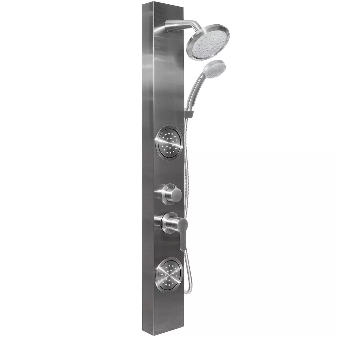 Dura Faucet DF-SA914-SN Wall-Mount Shower Panel - Satin Nickel