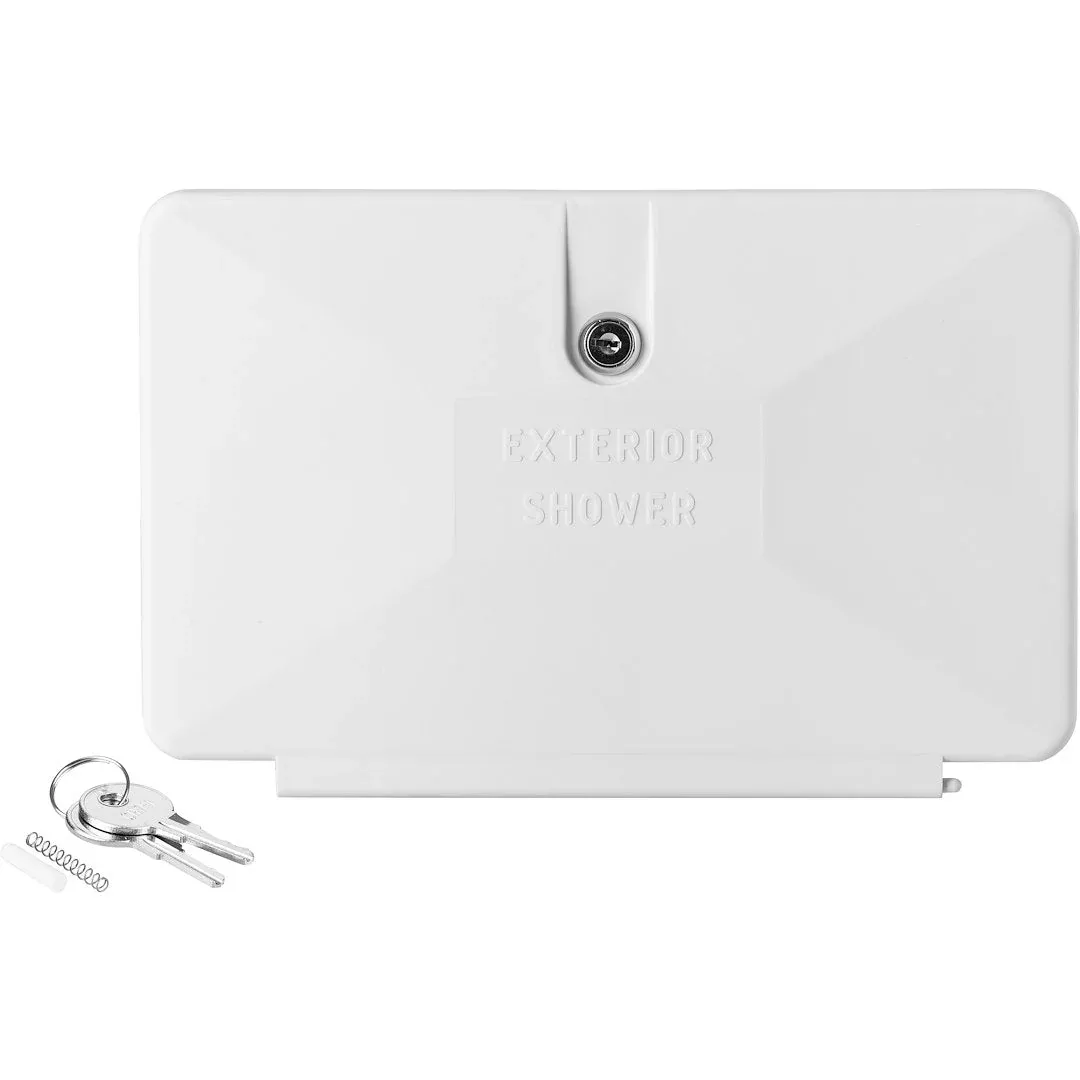 Dura Faucet Exterior RV Shower with Lock - White – DF-SA170D-WT