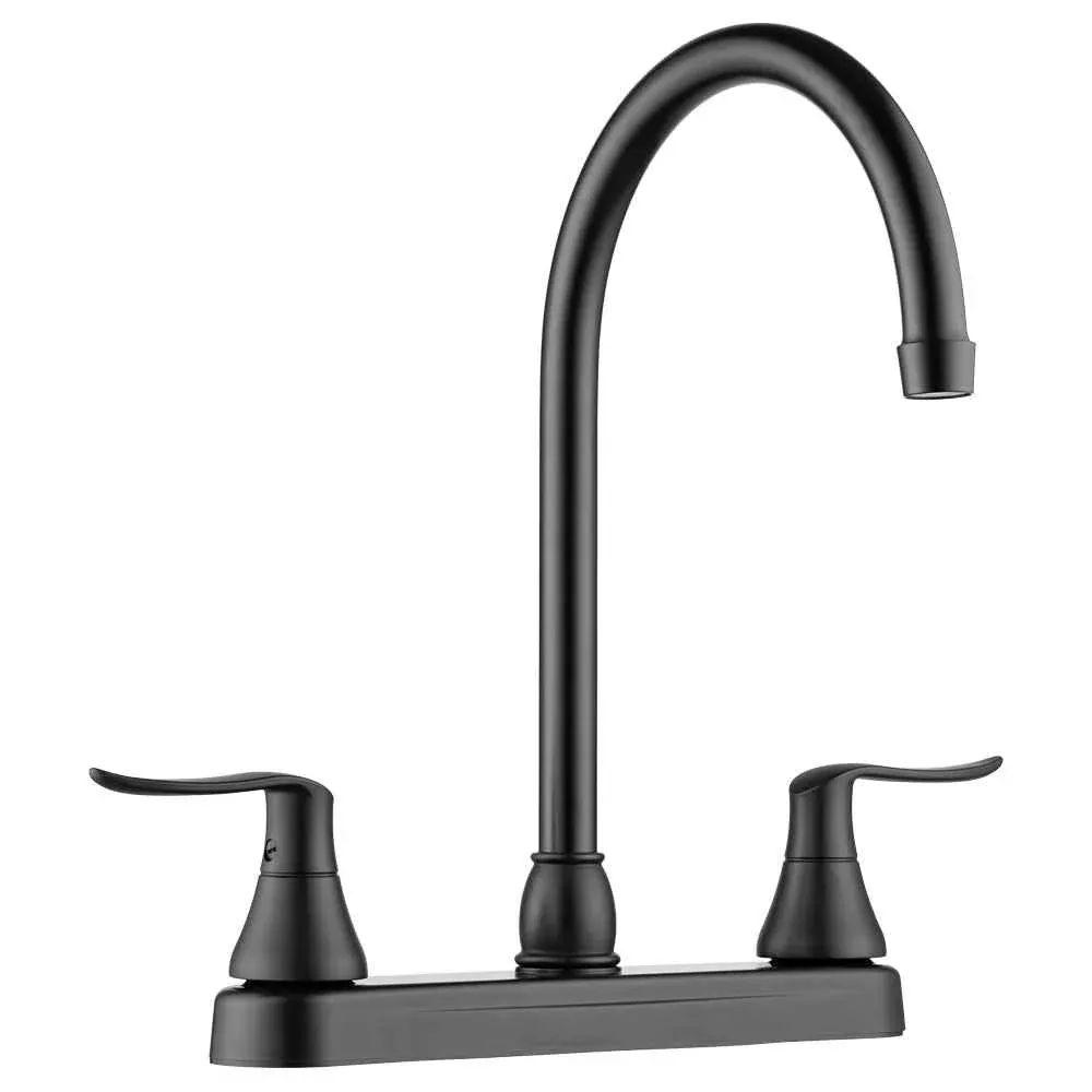 Dura Faucet J-Spout Kitchen Faucet - Matte Black – PK330HLHMB