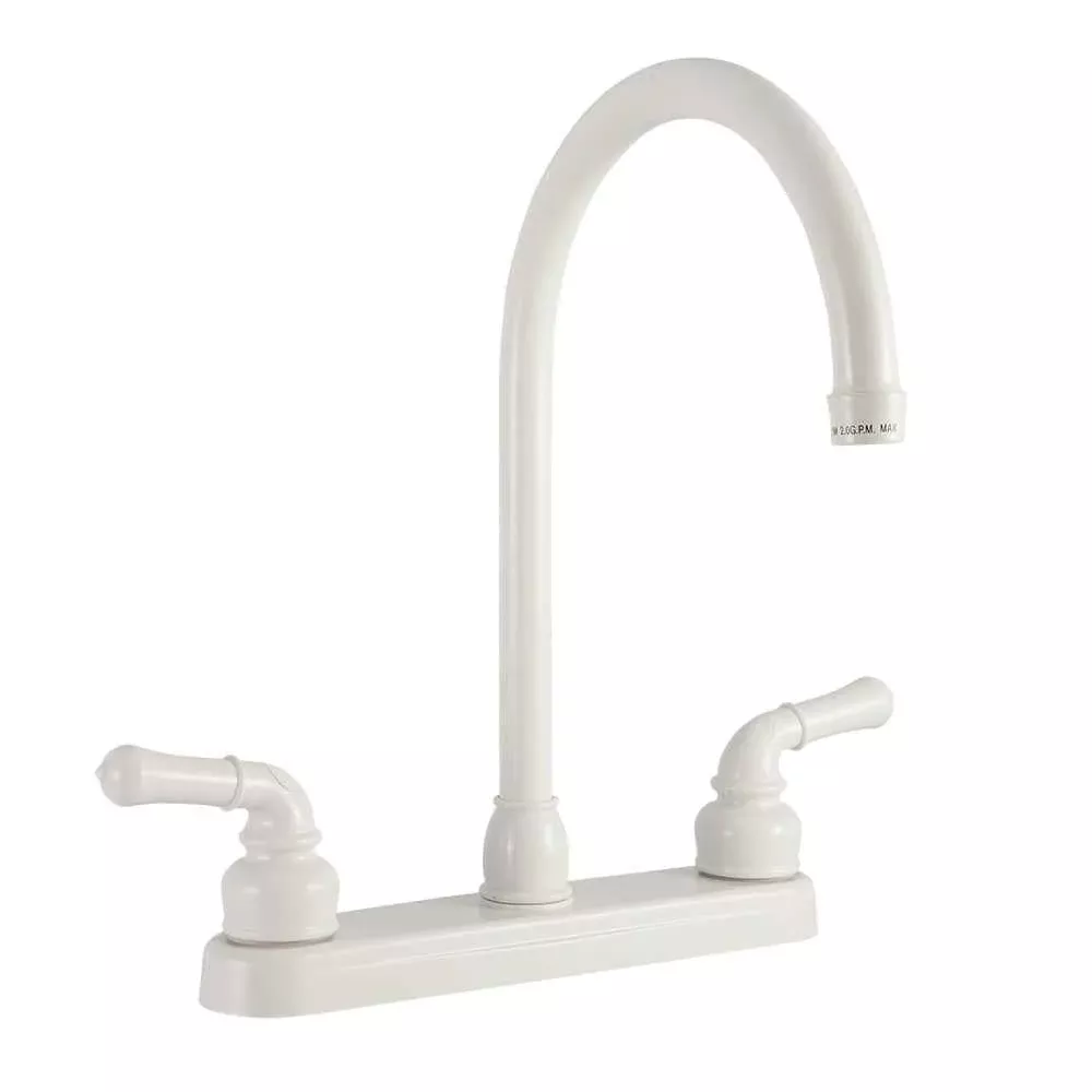 Dura Faucet J-Spout Kitchen Faucet - White – DFPK330HCW