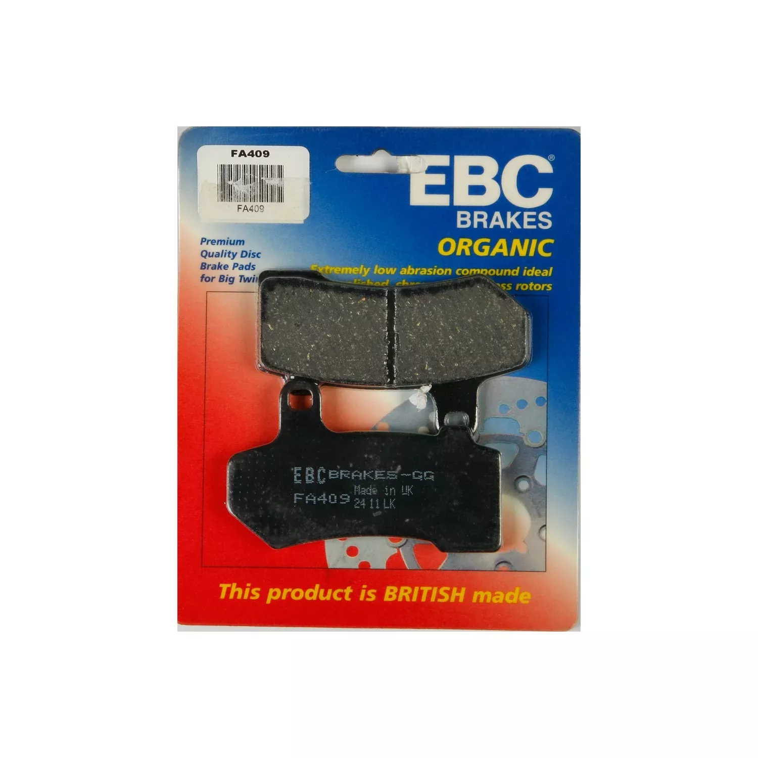 EBC BRAKE PADS FA409 ORGANIC - 15-409