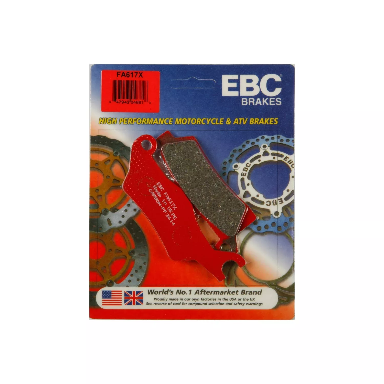 EBC BRAKE PADS FA617X CARBON X SERIES - 15-617X