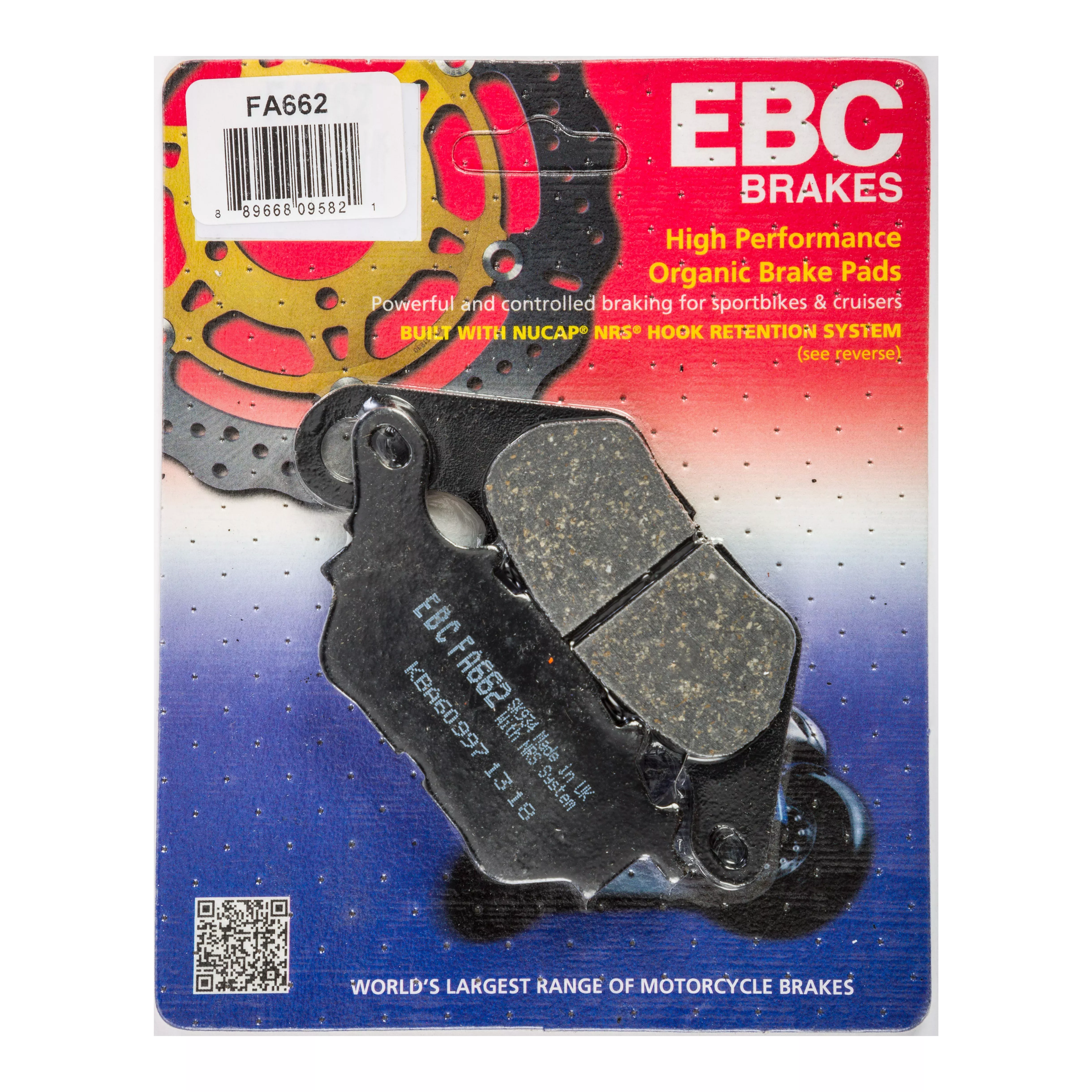 EBC BRAKE PADS FA662 ORGANIC - 15-662