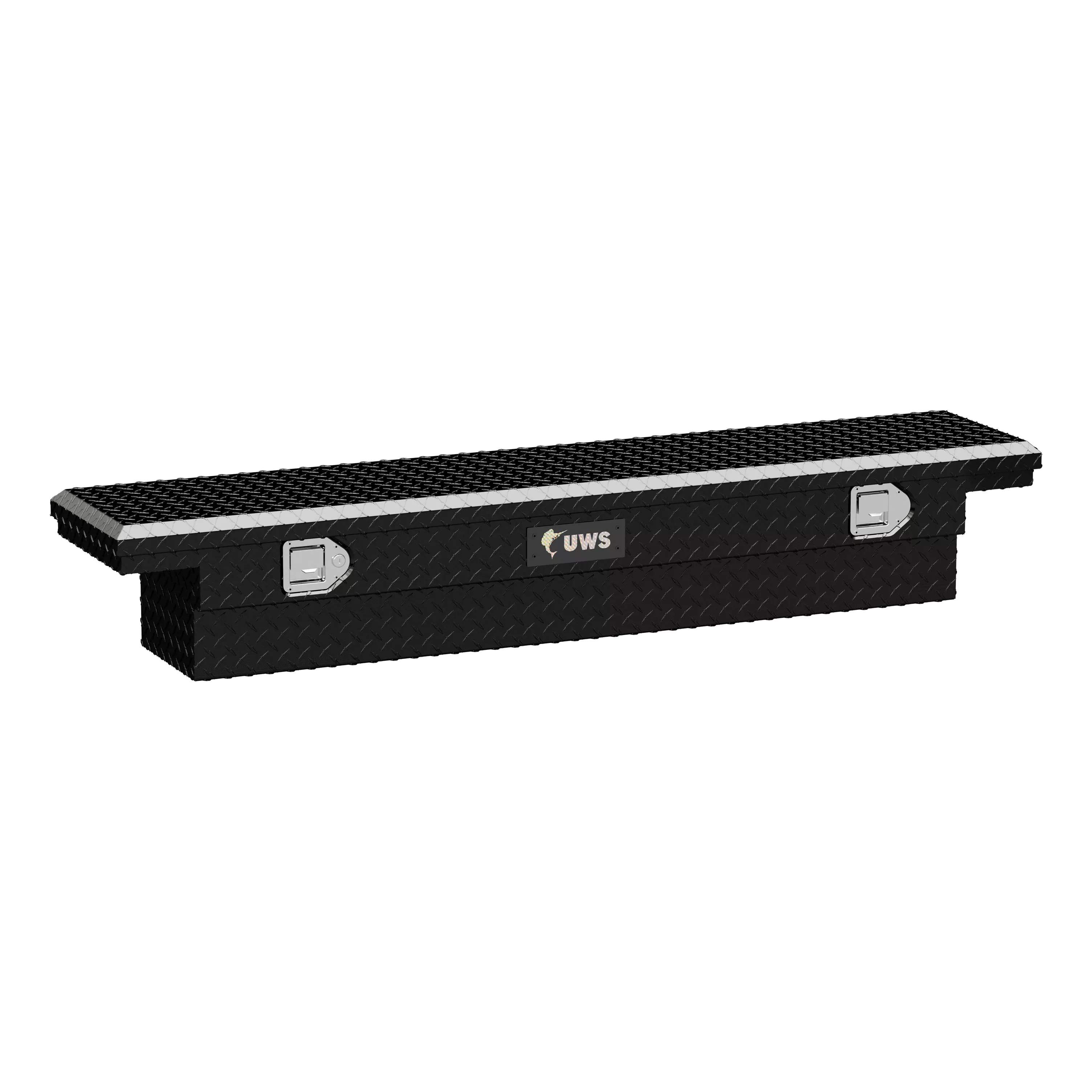 EC10312 - 63-Inch Gloss Black Heavy-Wall Aluminum Slim Truck Tool Box with Low Profile, RigidCore Lid - 2005-2024 Toyota Tacoma and more