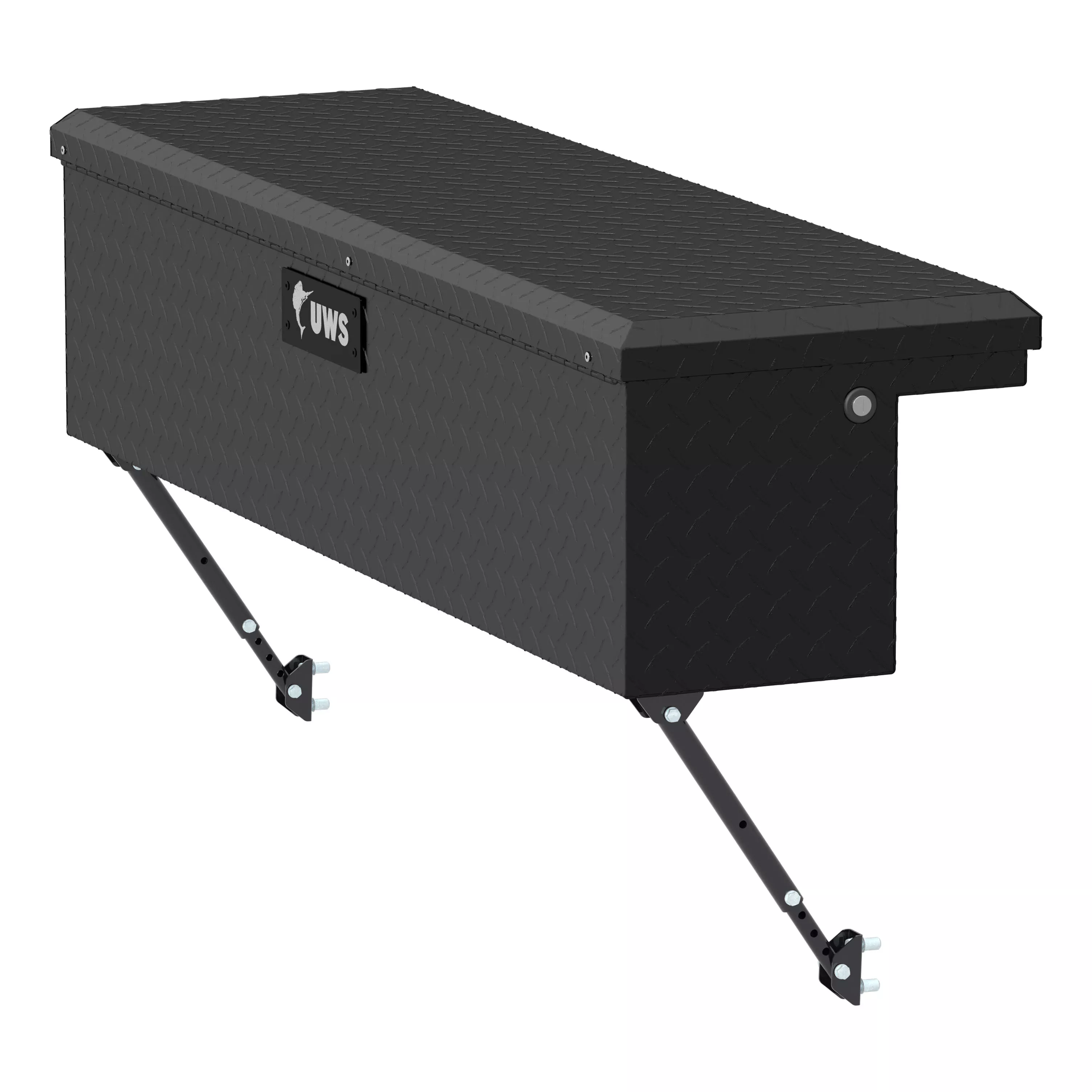 EC30203-MK2 - 48-Inch Matte Black Heavy-Wall Aluminum Truck Side Tool Box with Low Profile, RigidCore Lid, Space-Saving Legs