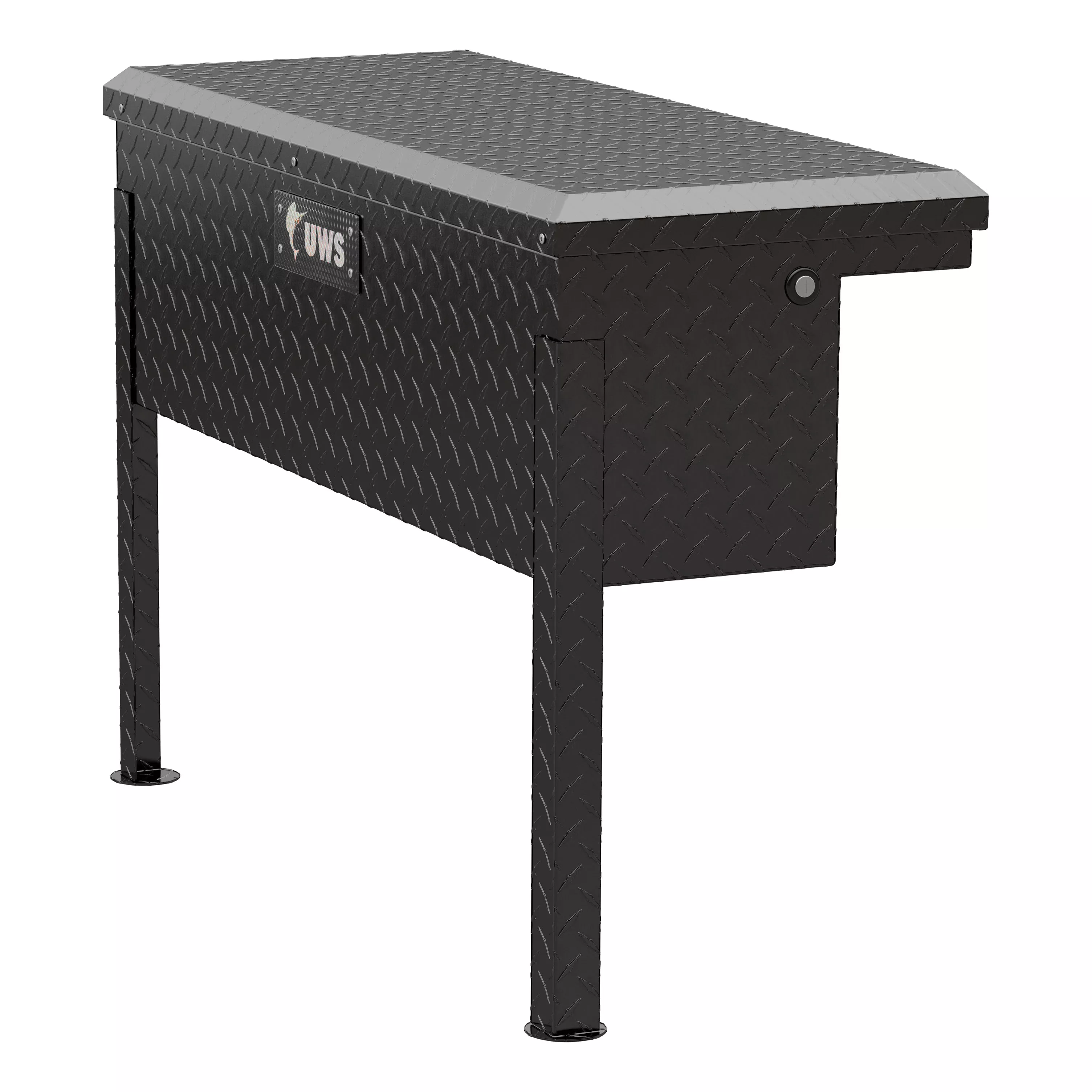 EC30362 - 36-Inch Gloss Black Heavy-Wall Aluminum Truck Side Tool Box with Low Profile, RigidCore Lid