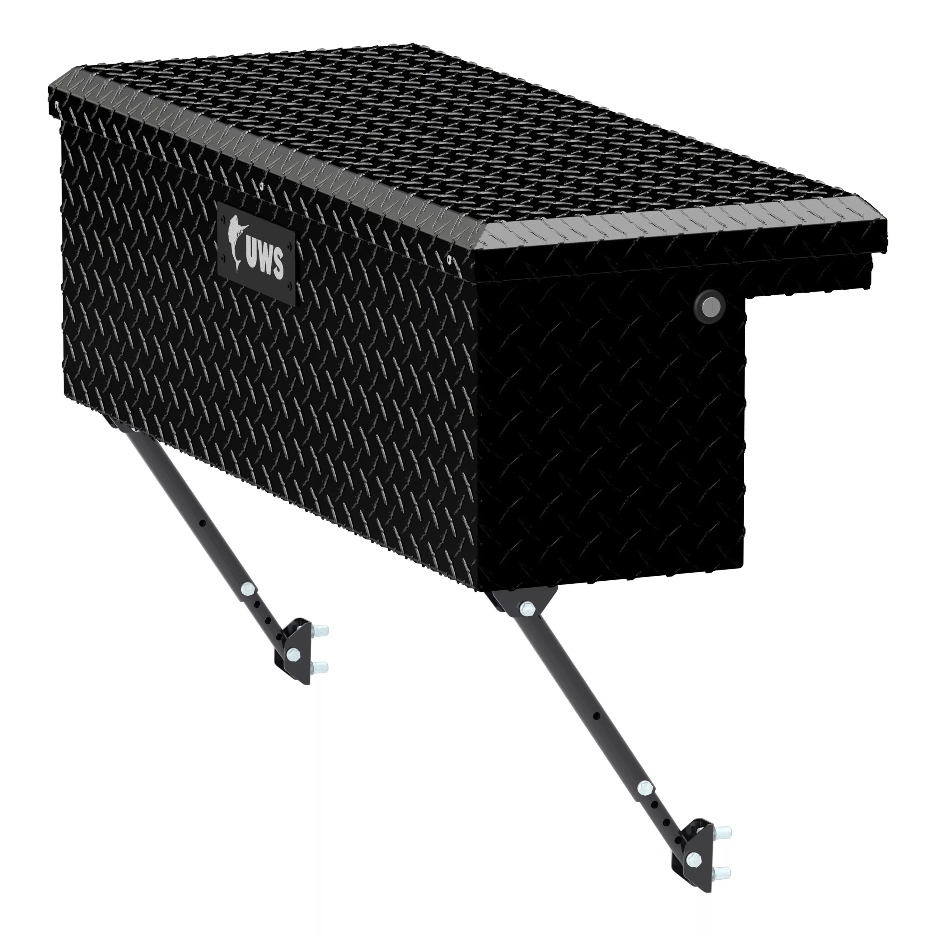EC30362-MK2 - 36-Inch Gloss Black Heavy-Wall Aluminum Truck Side Tool Box with Low Profile, RigidCore Lid, Space-Saving Legs