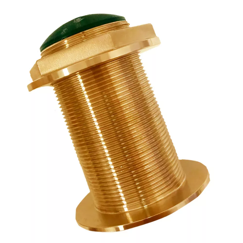 Echonautics BT70H600-12 Bronze Low-Profile Thru-Hull High-Frequency CHIRP Transducer – 600W, 12° Tilt, 130-210kHz