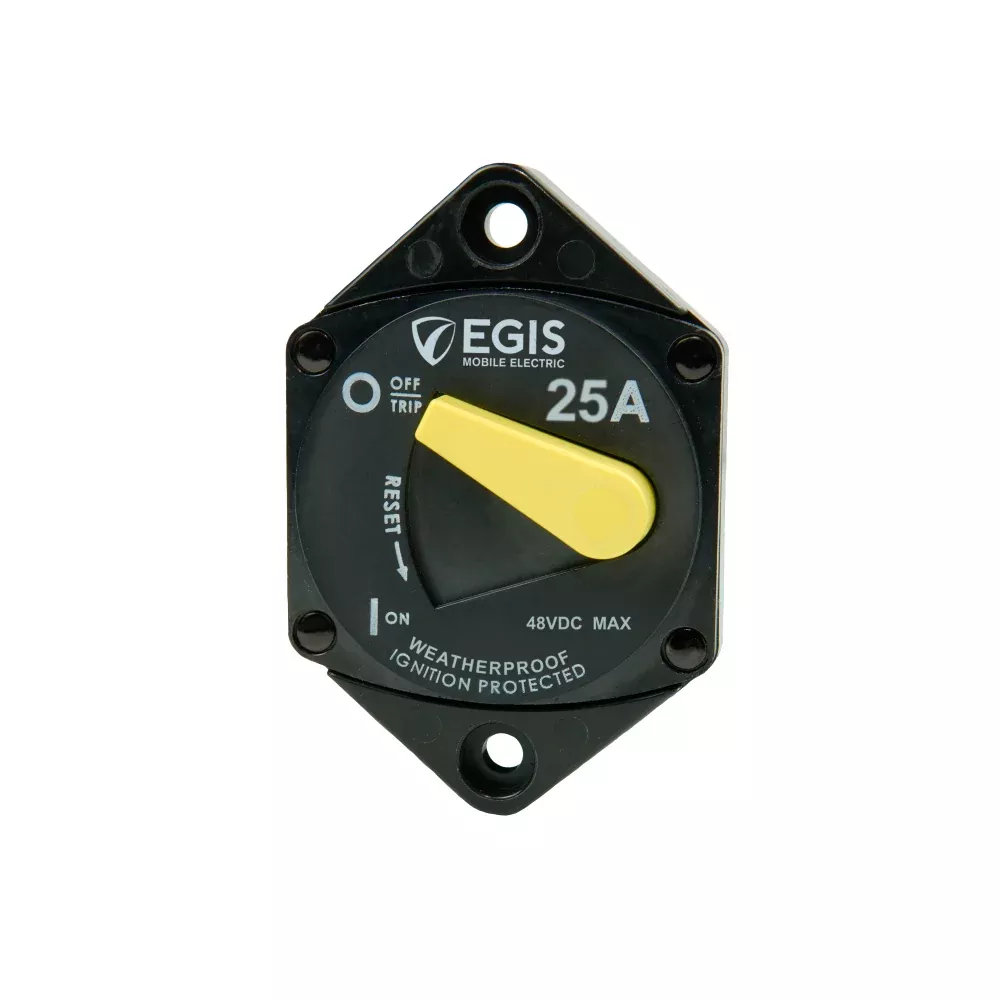 Egis 25A Circuit Breaker - Panel Mount, 48V DC – 4707-025