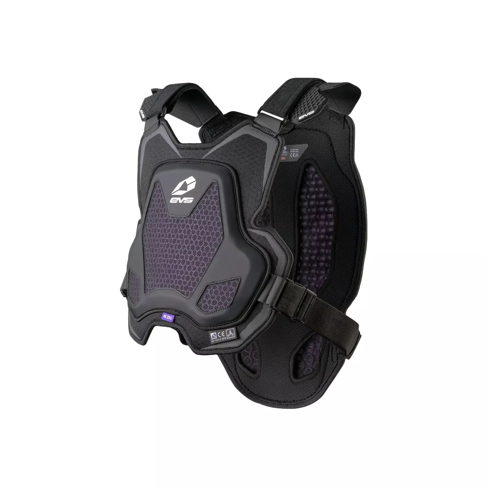 EVS EVO CHEST PROTECTOR W/REZRO BLACK MD/LG - 663-3070