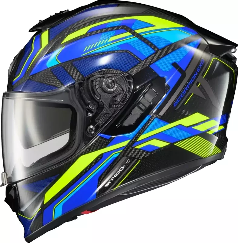 Exo St1400 Evo Carbon Helmet Hex Gloss Blue Lg