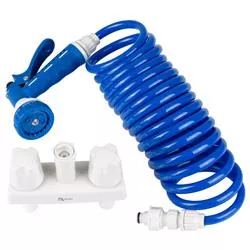 Exterior Spray Faucet White/Blue