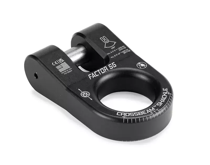 Factor 55 0005404 Crossbeam Shackle Black for Secure Rigging