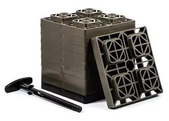 FasTen 2x2 Leveling Block For Single Tires Brown (Pack of 10)