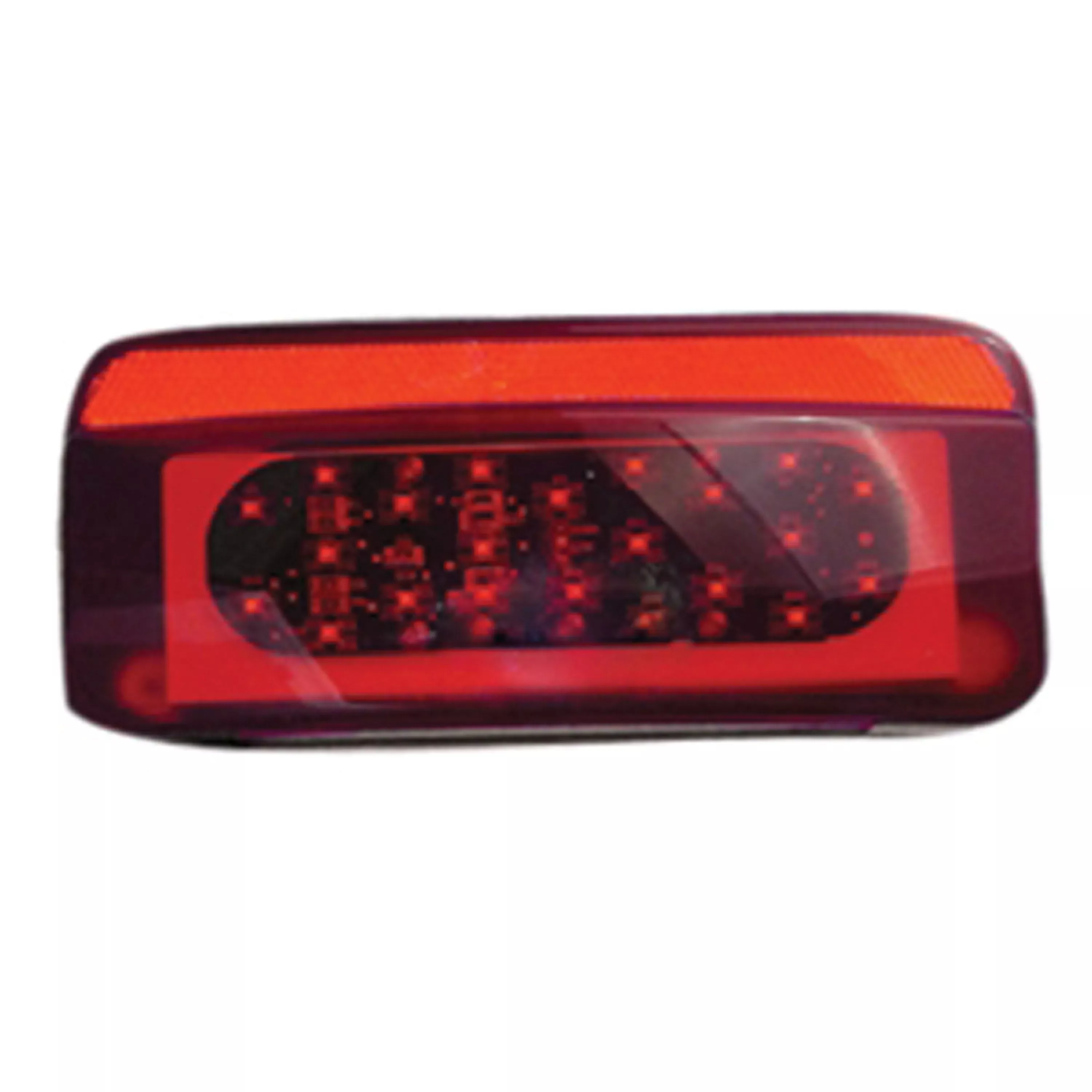 Fasteners Unlimited 003-81M1 Surface Mount Red LED Stop/Tail/Turn Light - Passenger, White Base - 003-81M1