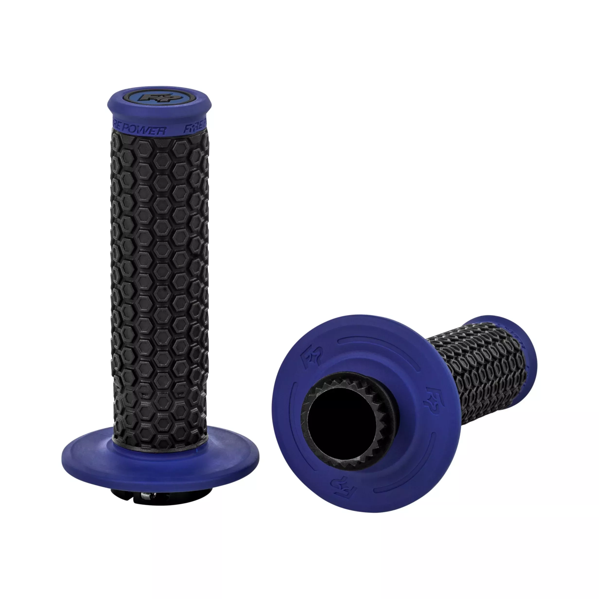FIRE POWER PILOT MX LOCK-ON GRIPS BLUE - 24-0101