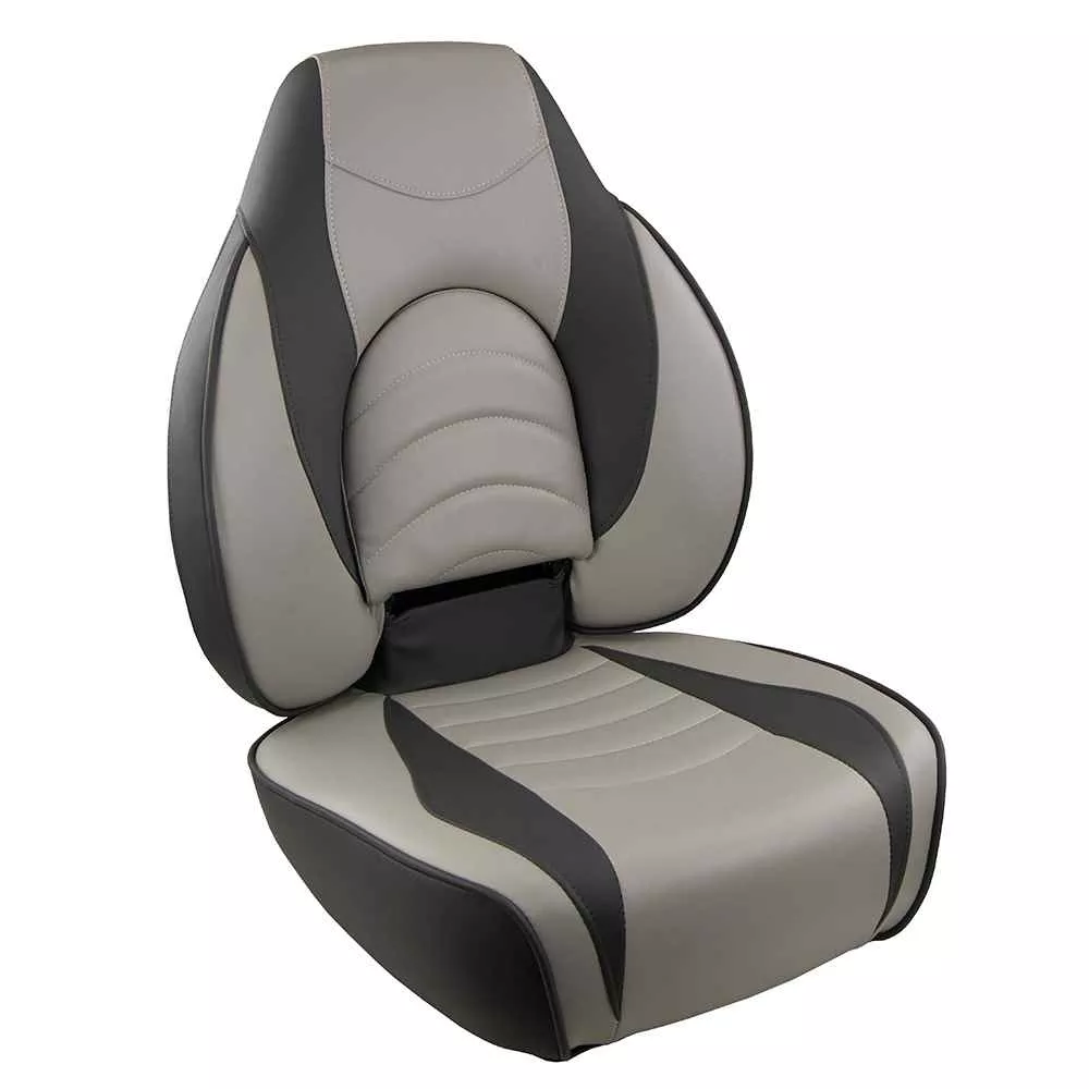 Fish Pro High Back Folding Seat - Charcoal/Grey