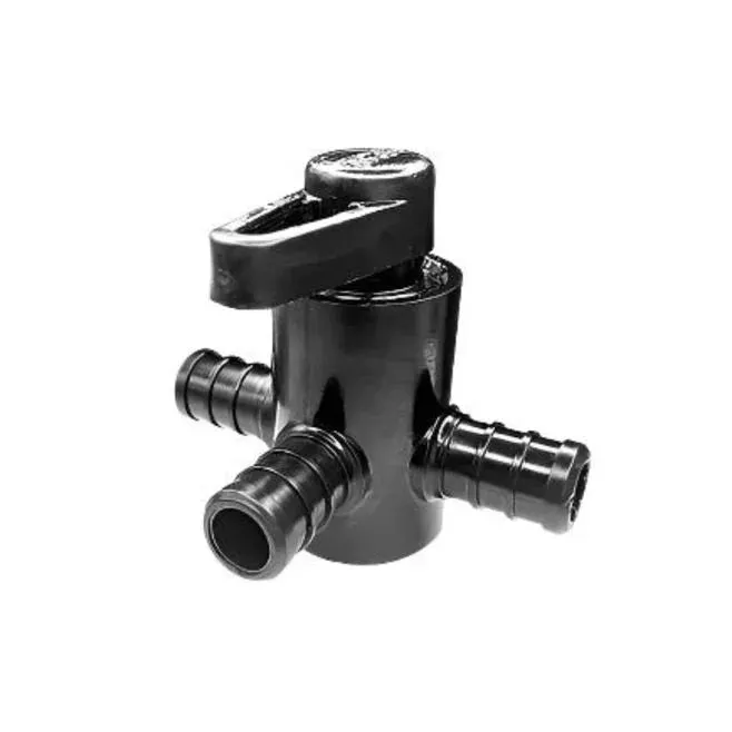 Flair-It | ECOPOLY 1/2"x1/2"x1/2" FPT SWIVEL BYPASS VALVE | 29915 | Plastic | Single | Black