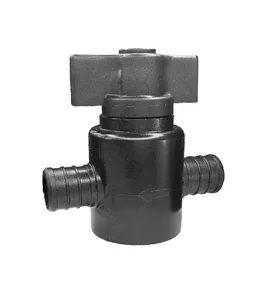 Flair-It | PEXLOCK 1/2" STRAIGHT STOP VALVE | 30879 | Plastic | Single | Black