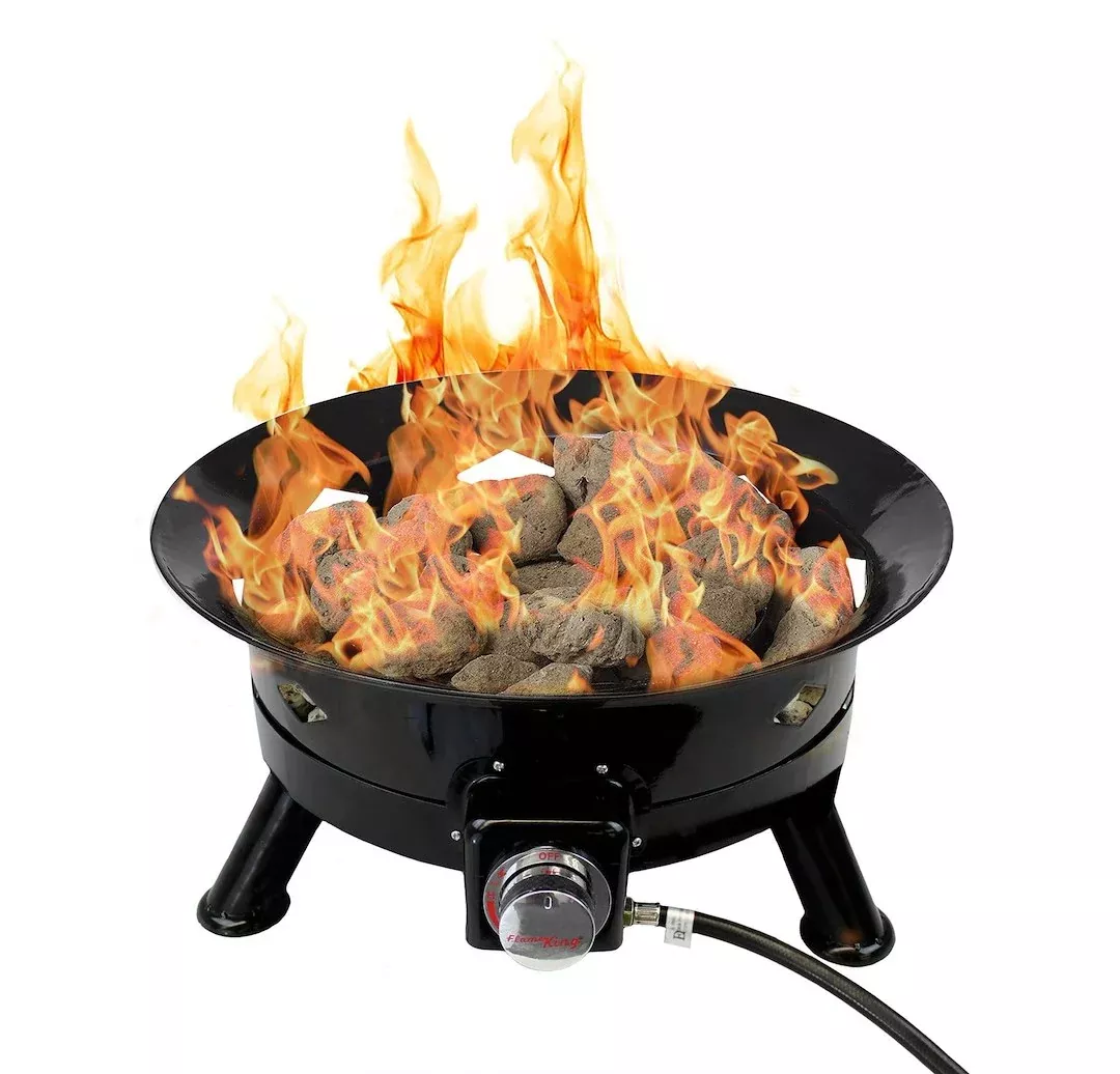 Flame King 24-in Portable Fire Pit with Lava Rock – FKG6502D