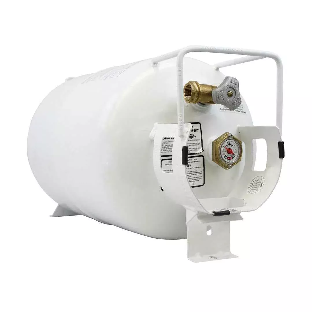 Flame King YSN301HZL Horizontal Propane Tank - 30 lb with Gauge