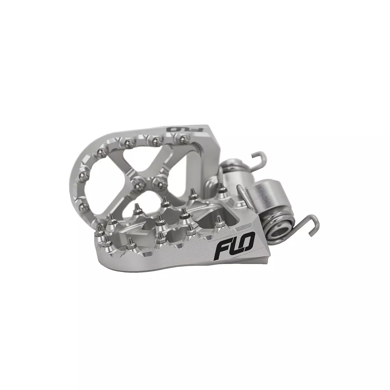 FLO MOTORSPORTS FLO FOOTPEG LOW SILVER YAM 10MM BACK 12MM DOWN - 122-8057S