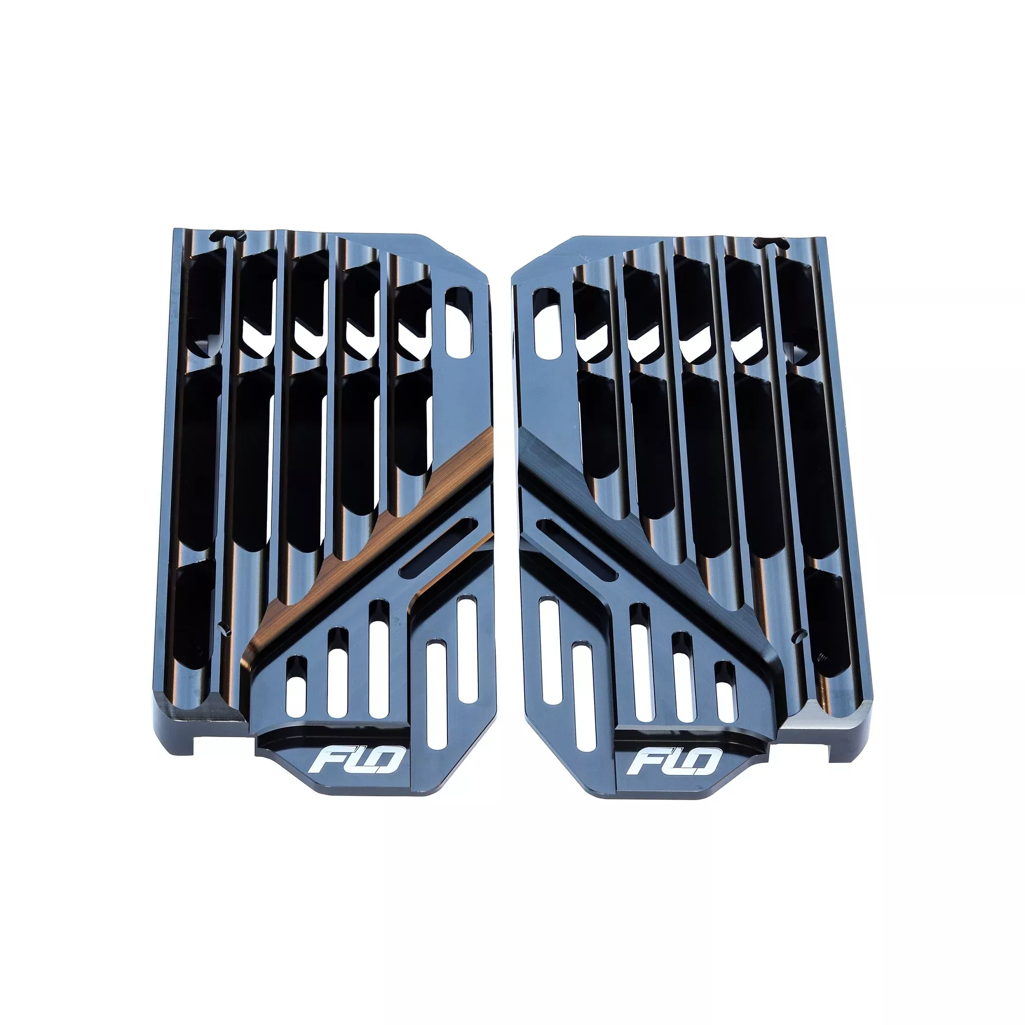 FLO MOTORSPORTS HIGH FLOW RADIATOR BRACES BLACK - 122-8078