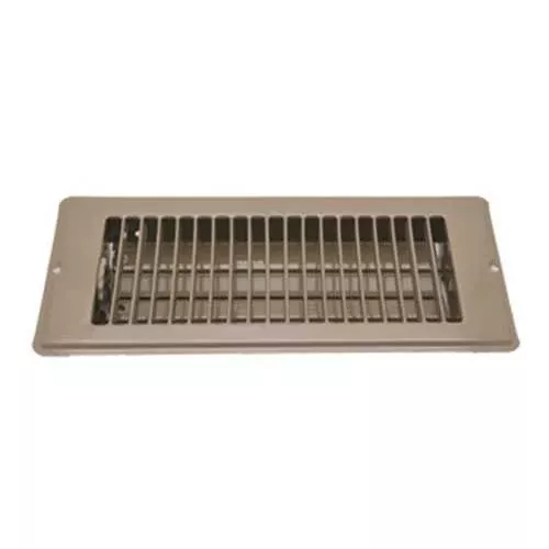 Floor Register 4 X 12 Brown Dampered Metal