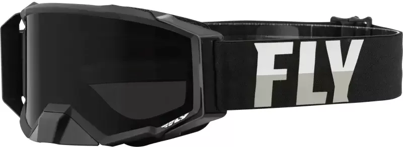 Fly Racing 37-51874 Zone Pro W/C Goggle Blk/White W/Dark Smoke Hydro Lens