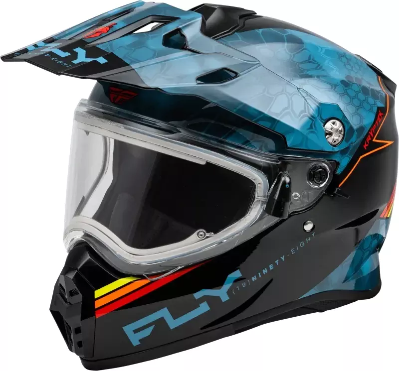Fly Racing 73-31362M Trekker Cw Conceal Helmet Elec Shld Slate/Black/Red Md