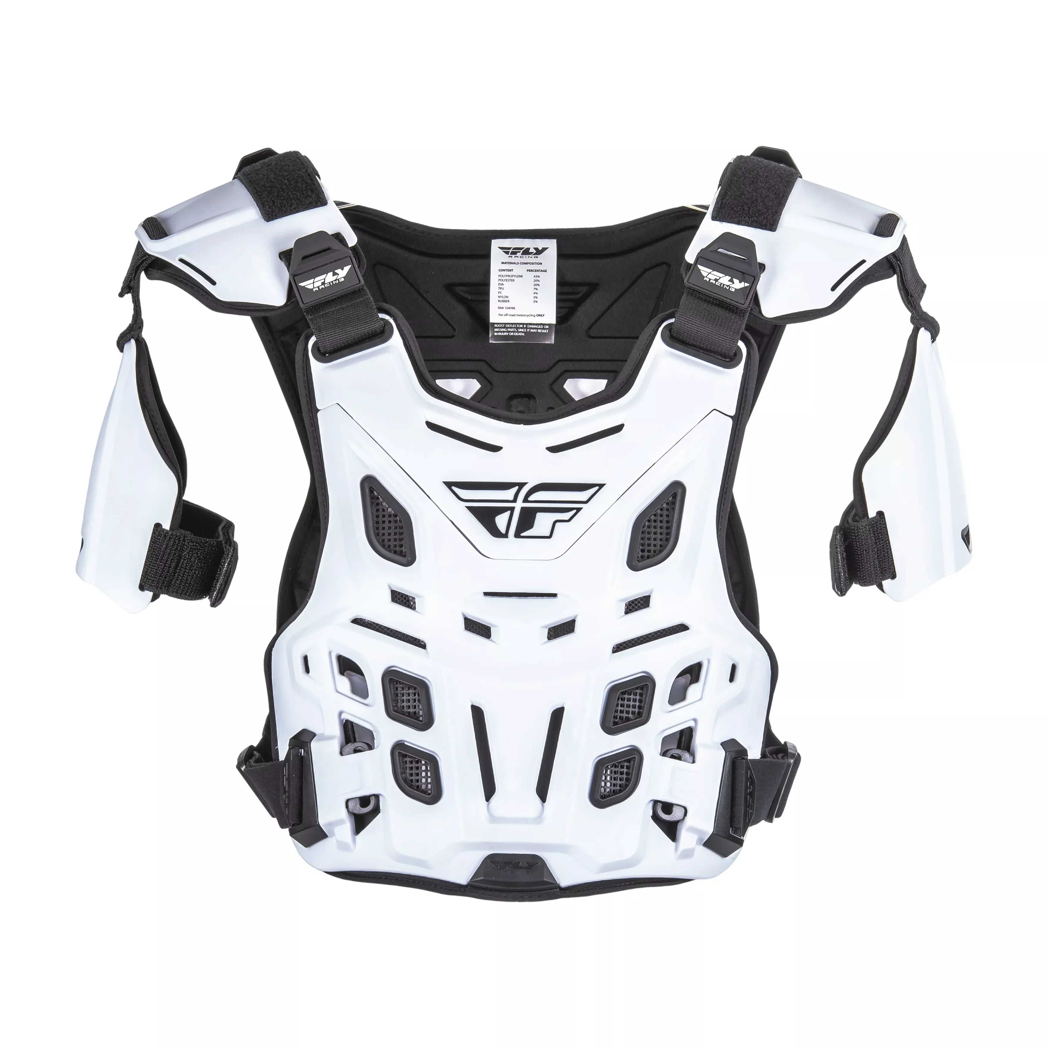 FLY RACING CE REVEL OFFROAD ROOST GUARD WHITE - 36-16054