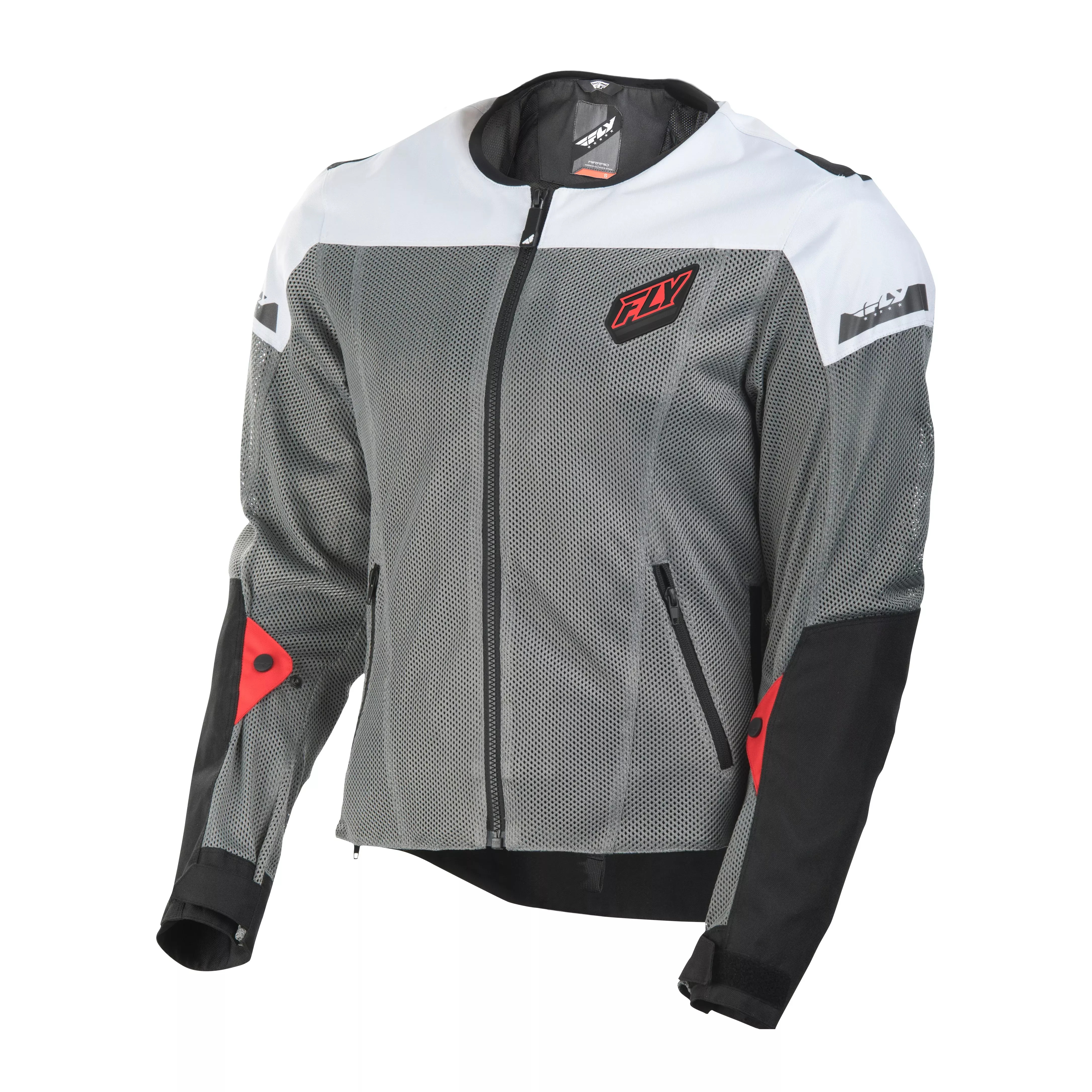 FLY RACING FLUX AIR MESH JACKET BLACK/WHITE 2X - 477-40742X