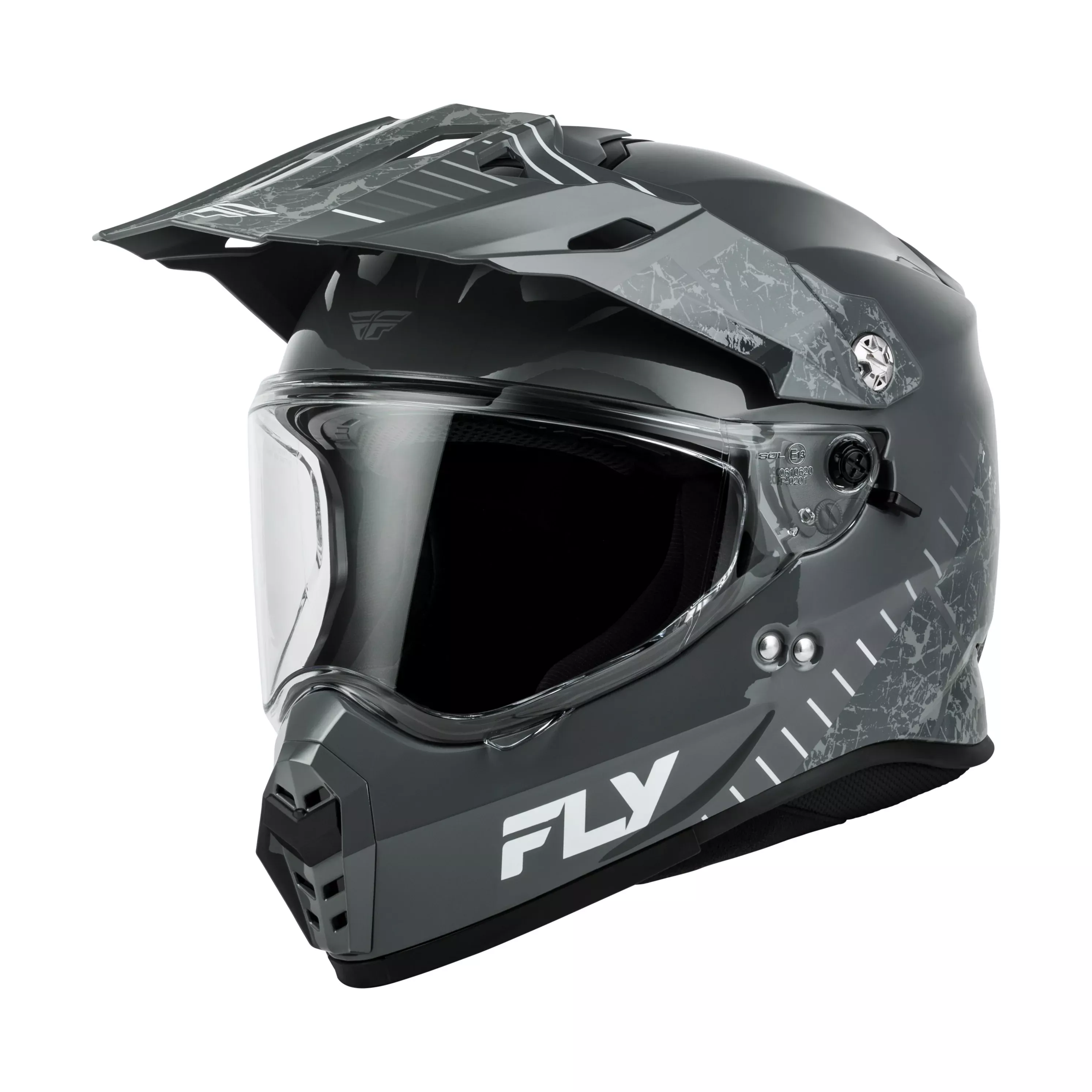 FLY RACING FLY TREKKER GRANITE HELMET GREY/GREY MD - 73-7042M