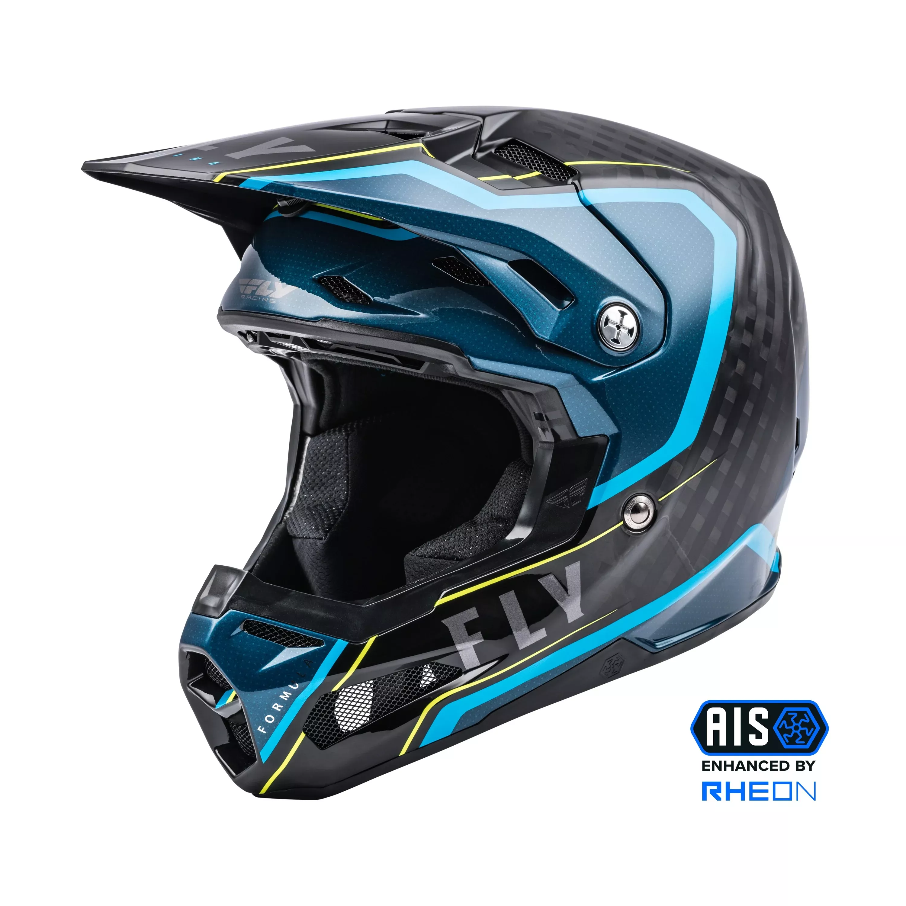 FLY RACING FORMULA CARBON AXON HELMET BLACK/BLUE MD - 73-4420M