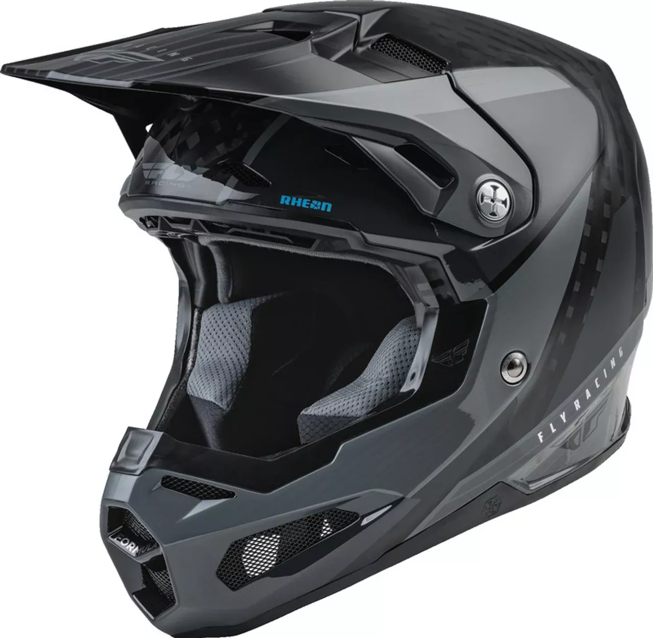 FLY RACING FORMULA CARBON PRIME HELMET GREY/CARBON 2X - 73-44312X