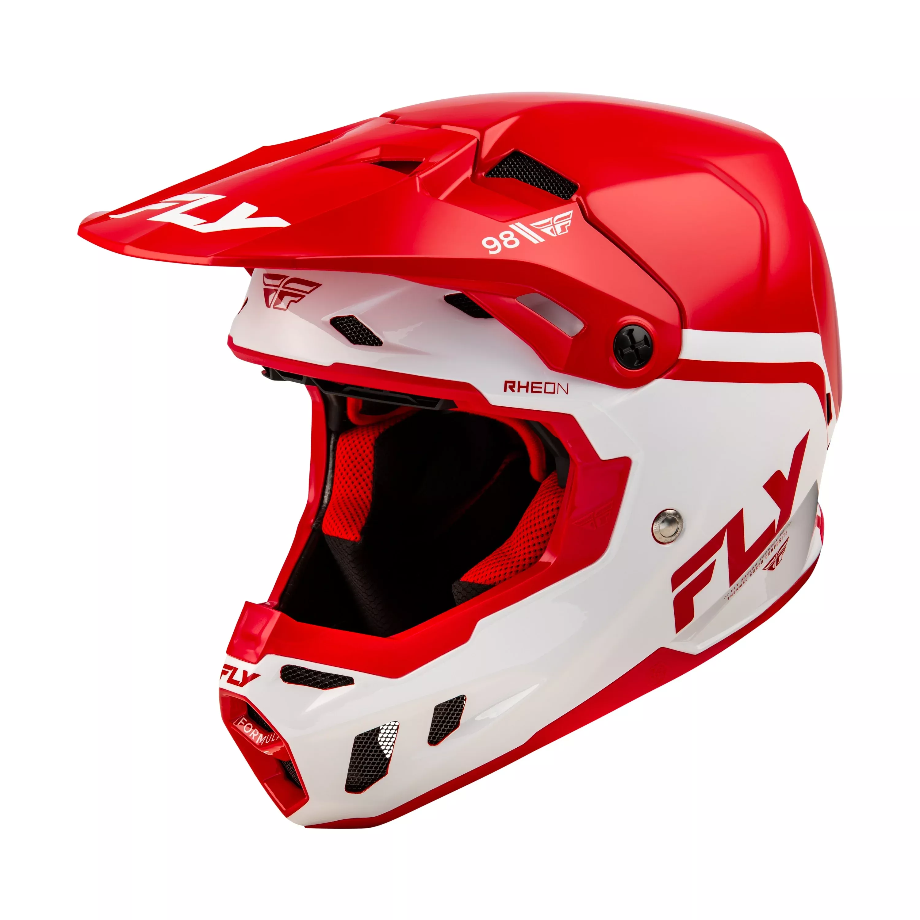 FLY RACING FORMULA CC OBJECTIVE HELMET RED/WHITE MD - 73-4347M