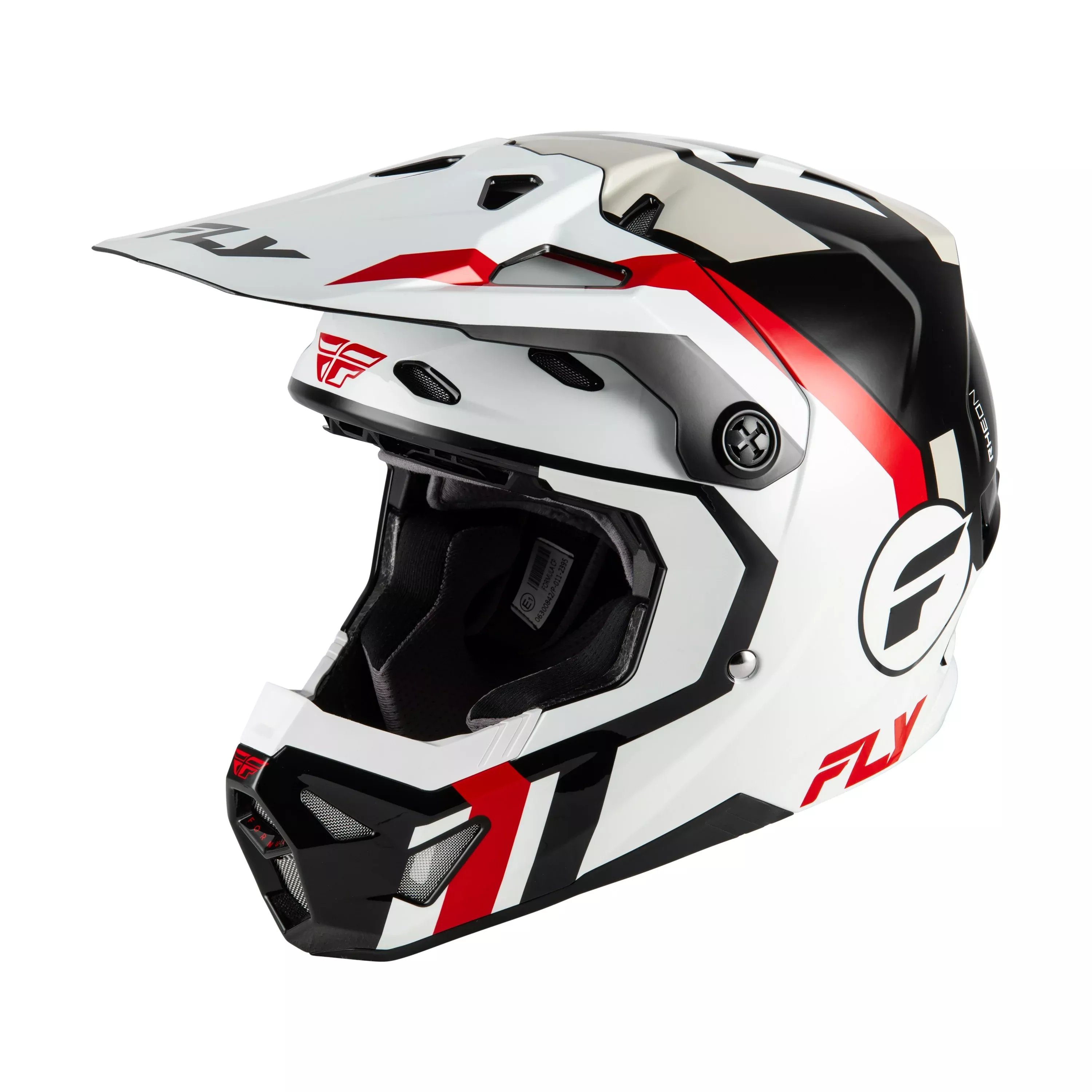FLY RACING FORMULA CP SEAL HELMET WHITE/BLACK/RED XL - 73-0041X