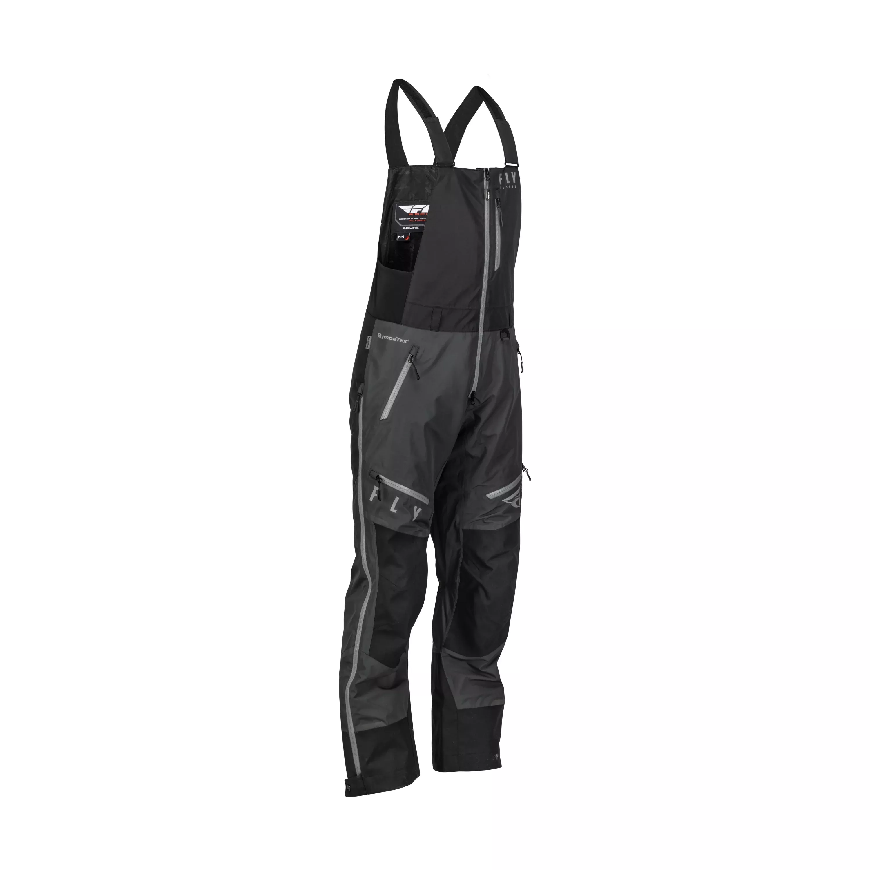 FLY RACING INCLINE BIB BLACK/CHARCOAL LG - 470-4242L