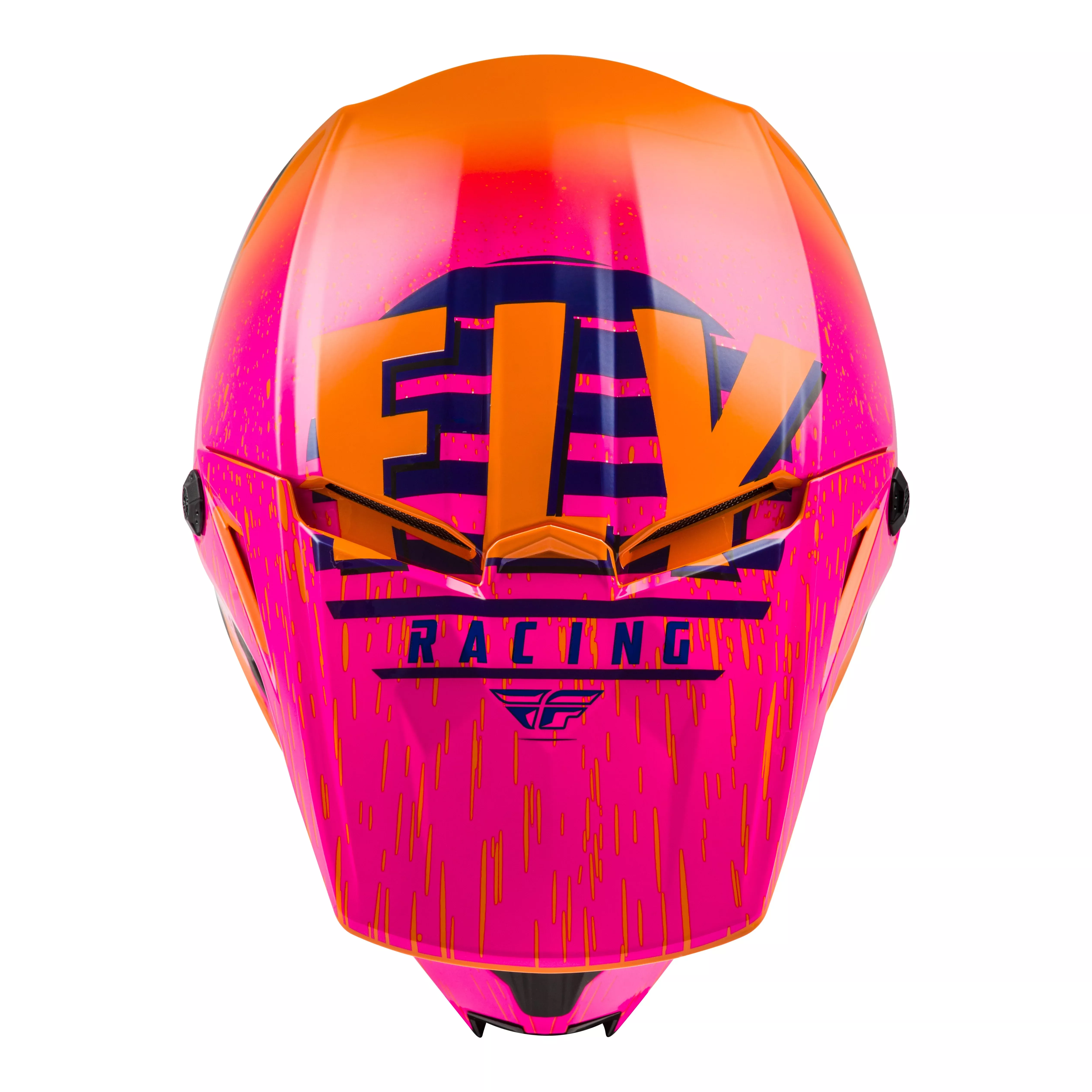 FLY RACING KINETIC K120 HELMET ORANGE/PINK/DARK BLUE YL - 73-8624YL