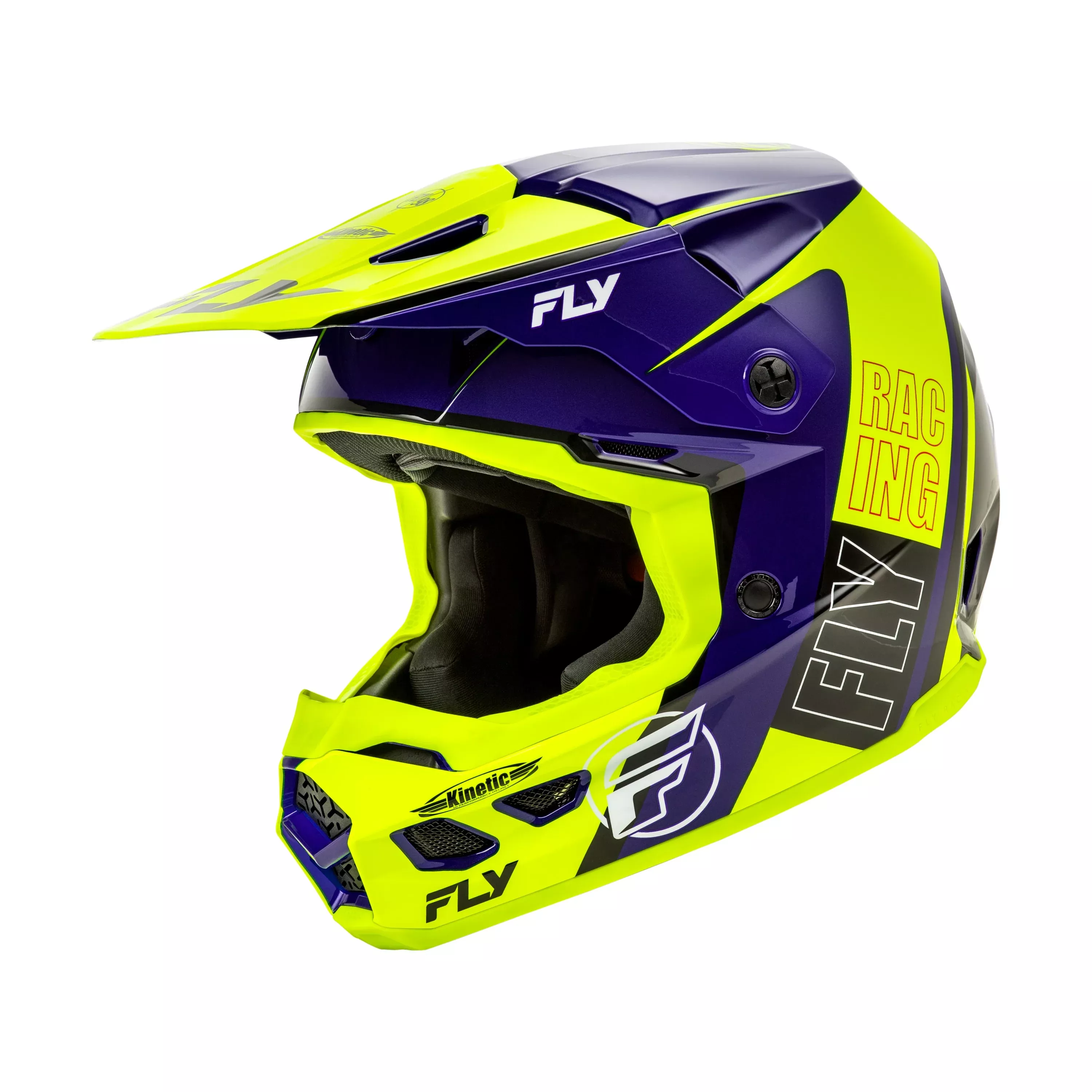 FLY RACING KINETIC RALLY HELMET HI-VIS/BLUE/BLACK