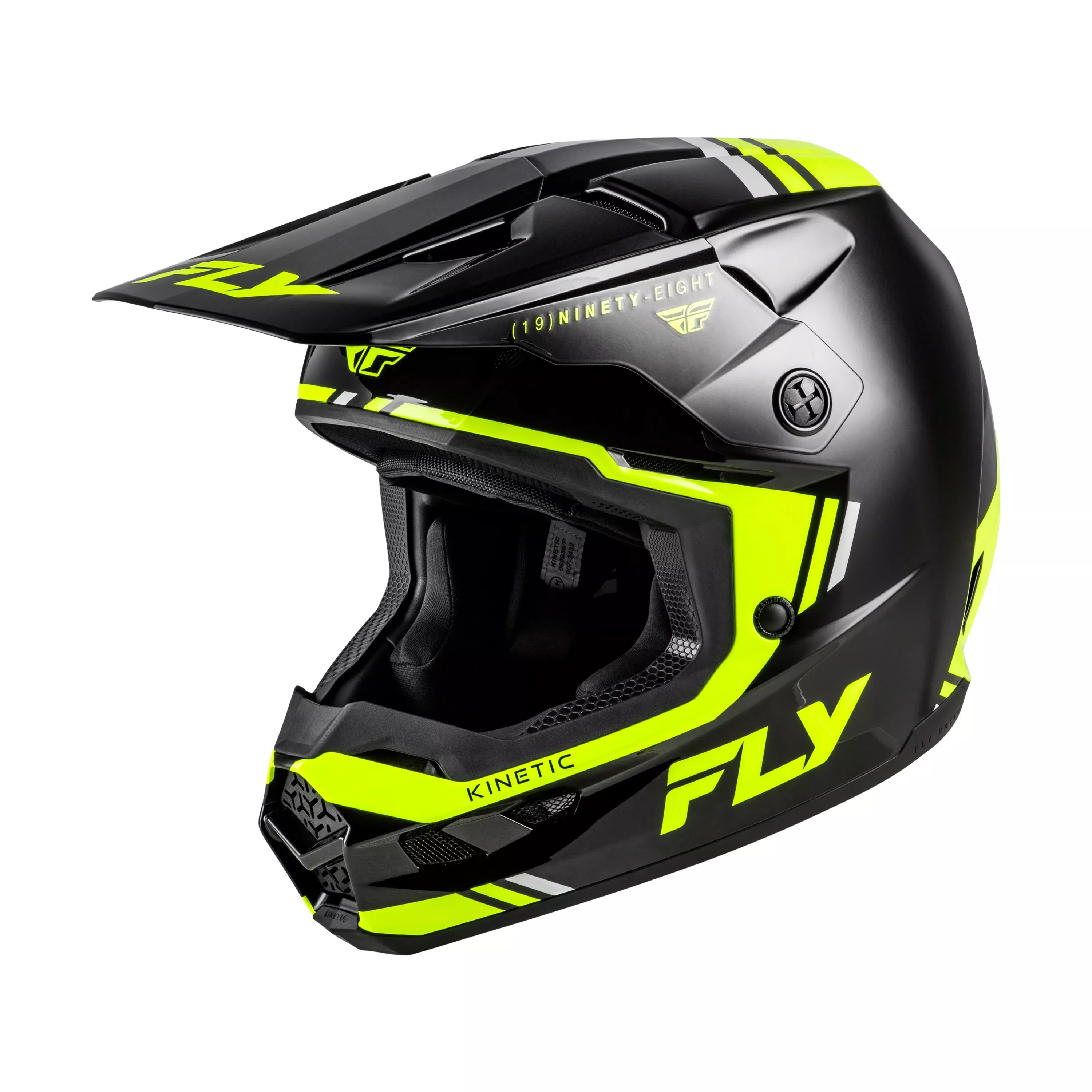 FLY RACING KINETIC VERDICT HELMET BLACK/HI-VIS/GREY