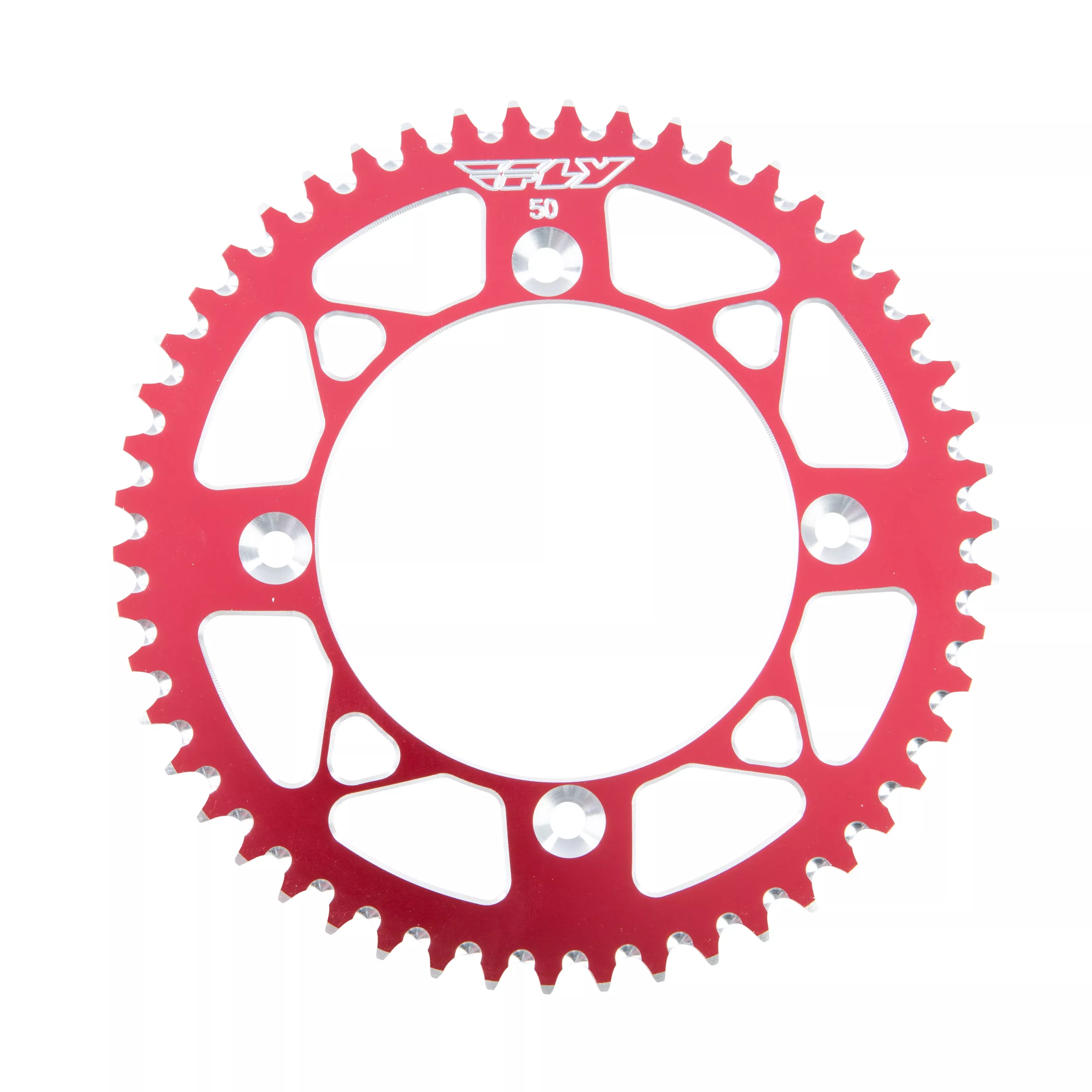 FLY RACING REAR SPROCKET ALUMINUM 50T-420 RED HON - 255-120150R