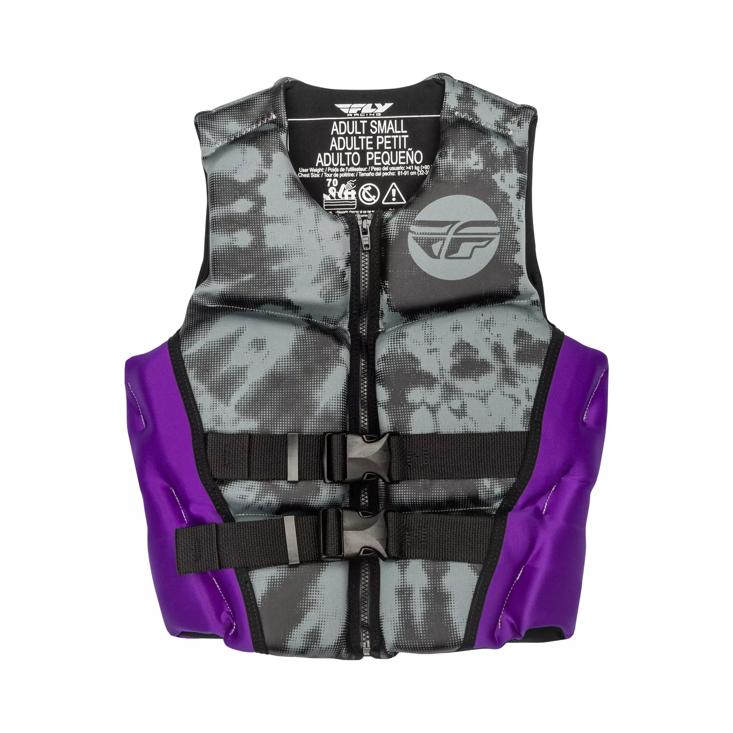 FLY RACING WMN'S NEOPRENE FLOTATION VEST PURPLE/GREY/BLACK MD - 221-30420M